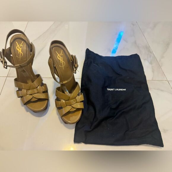 Yves Saint Laurent Tan Heels #23 - Picture 6 of 6